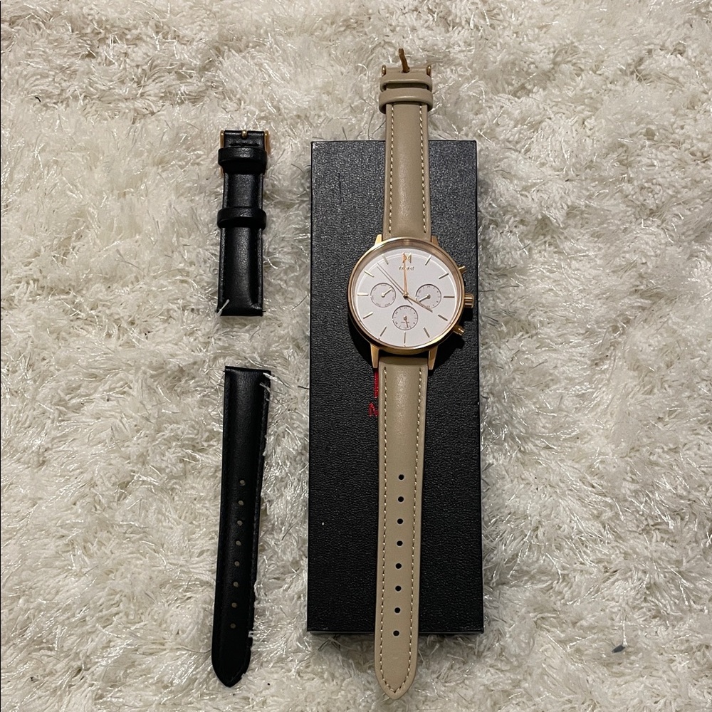 MVMT Beige and Black Women's Watch